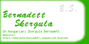 bernadett skergula business card